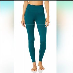 Core 10 Women's Comfort 27" High-Waist Full-Length Yoga Legging Teal Gre…